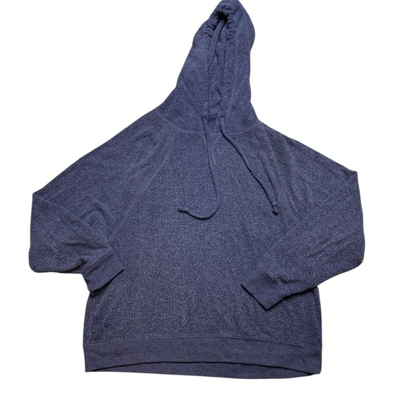 💙 Aerie American Eagle Women’s Hoodie XL Blue Raglan Drawstring Sweatshirt 💙 - Picture 1 of 4